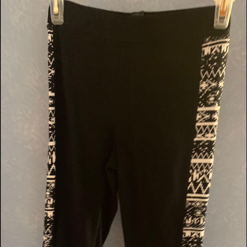 High rise, cropped, black yoga capris.